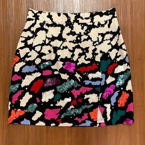 Nanette Lepore Colorful Sequin Mini Skirt